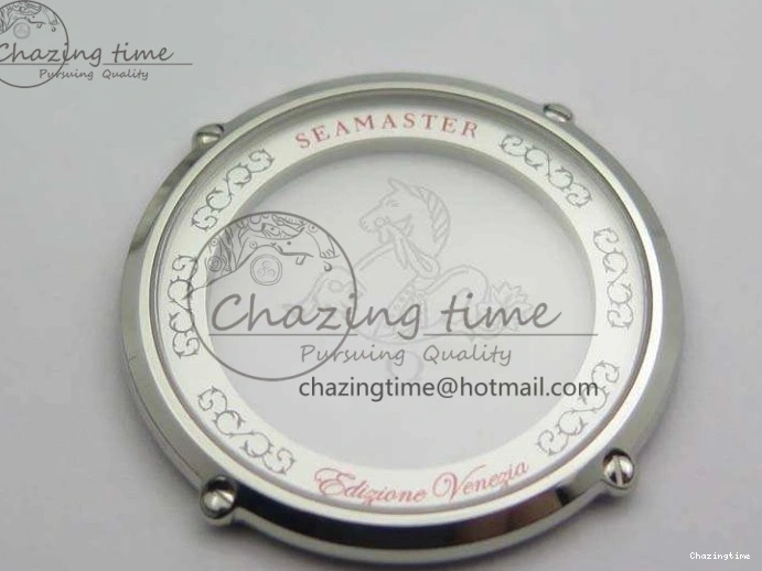 0228 Upgraded Seamaster Edizione Venezia SS Best Edition Blue Dial On Leather Strap A 8121